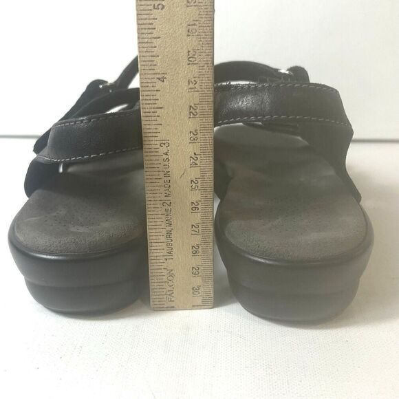 SAS Tripad Comfort Sandals Black Leather Womens Sz 7 W Comfort Casual Sling Back - Picture 8 of 10